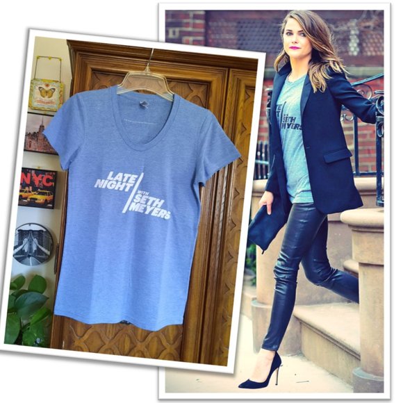 🌟FREE with purchase🌟 Late Night with Seth Meyers T-Shirt - Blue, Size S - Picture 1 of 16